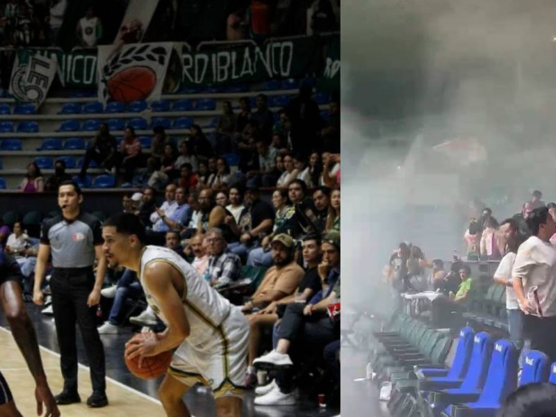 Suspenden juego entre Abejas y Freseros por bengalas y humo en el Domo de la Feria