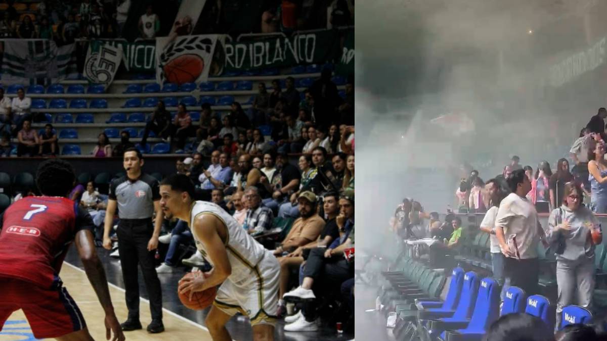 Suspenden juego entre Abejas y Freseros por bengalas y humo en el Domo de la Feria - Foto: Mary Ochoa - Abejas León.