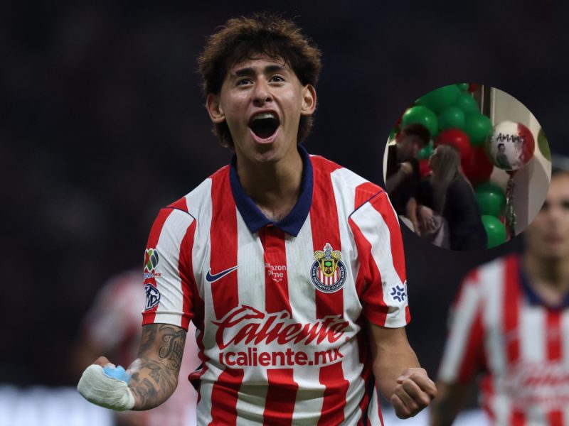 Santiago Sandoval, futbolista de Chivas, celebra con música y globos su primer llamado al ‘Tri’