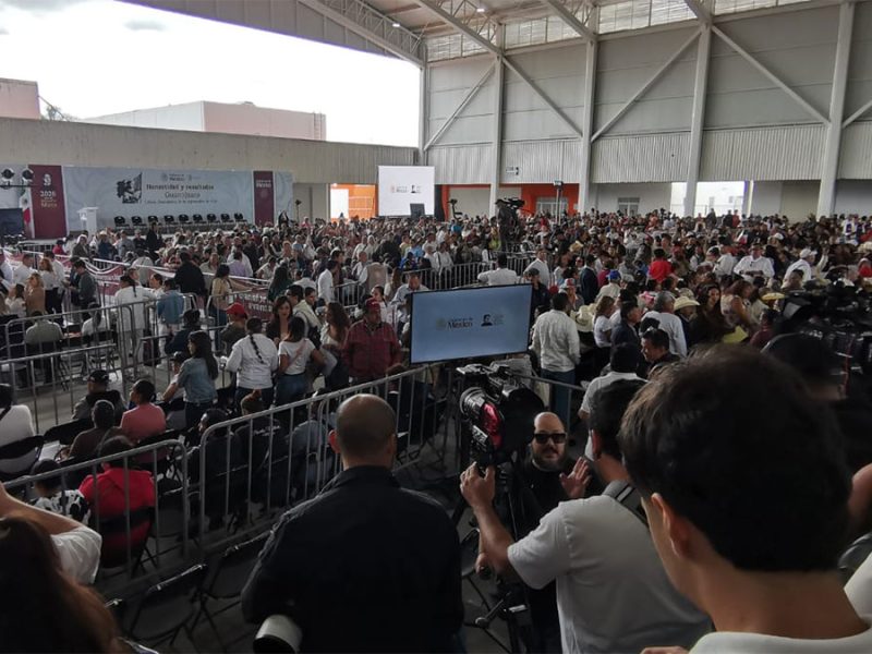 Rebasan cupo en Ecoforum de Celaya por visita de Claudia Sheinbaum y Libia García