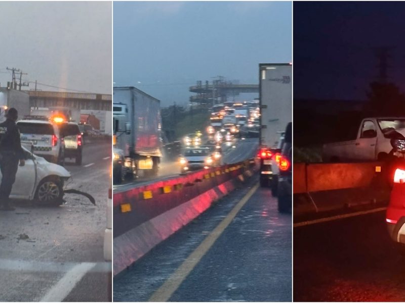 Choque múltiple paraliza el tráfico en la carretera Irapuato-Silao; reportan heridos