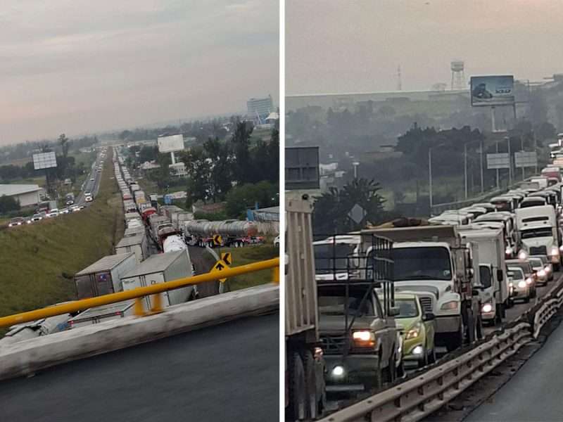 ¿Qué pasa en la carretera Silao-Irapuato? Tres eventos ocasionan filas kilométricas