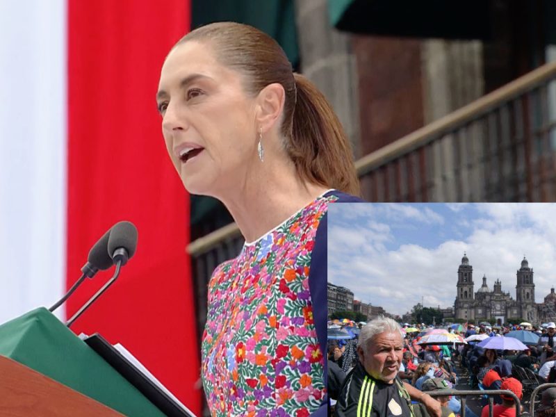 Sheinbaum termina en el Zócalo sus 32 informes entre protestas y rechazo a injerencia extranjera