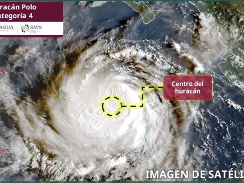 “Polo” se degrada a huracán categoría 4; mantienen alerta por lluvias en el noroeste