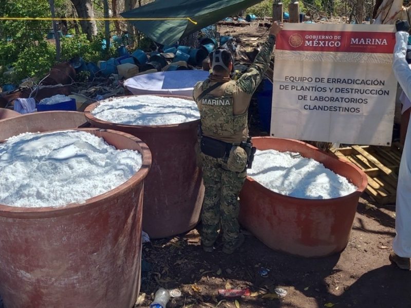 Ejército y Marina desmantelan más de 2 mil 700 laboratorios clandestinos en 24 estados
