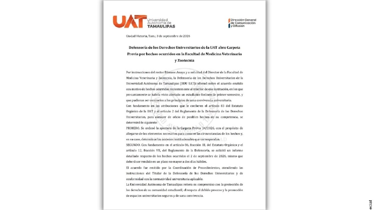 novatada en la UAT