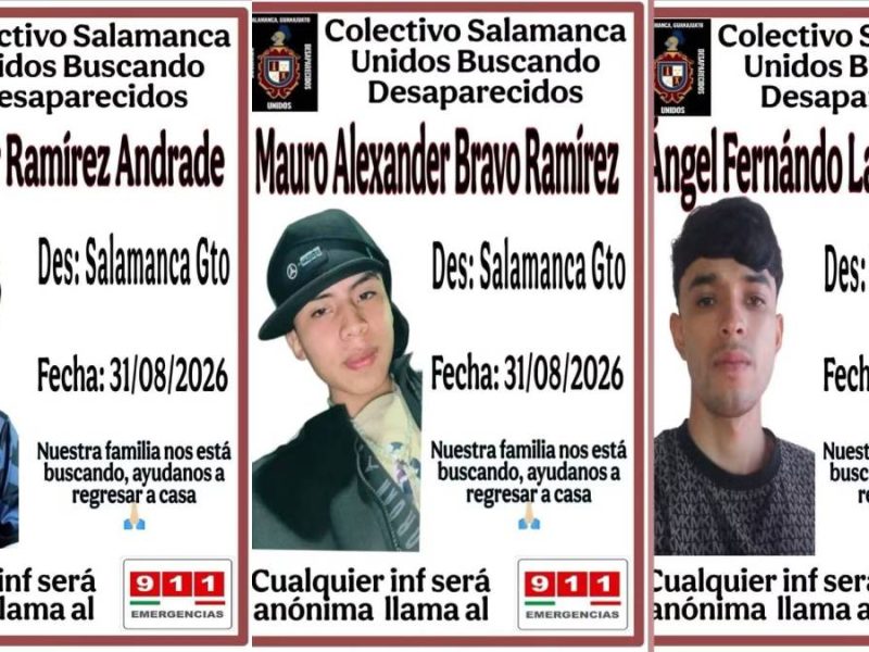 Buscan a José, Ángel y Mauro: Fueron secuestrados tras ataque armado en Salamanca