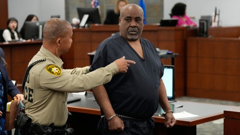 Duane Keffe D Davis en el tribunal durante la sentencia donde lo condenan por el asesinato de Tupac Shakur