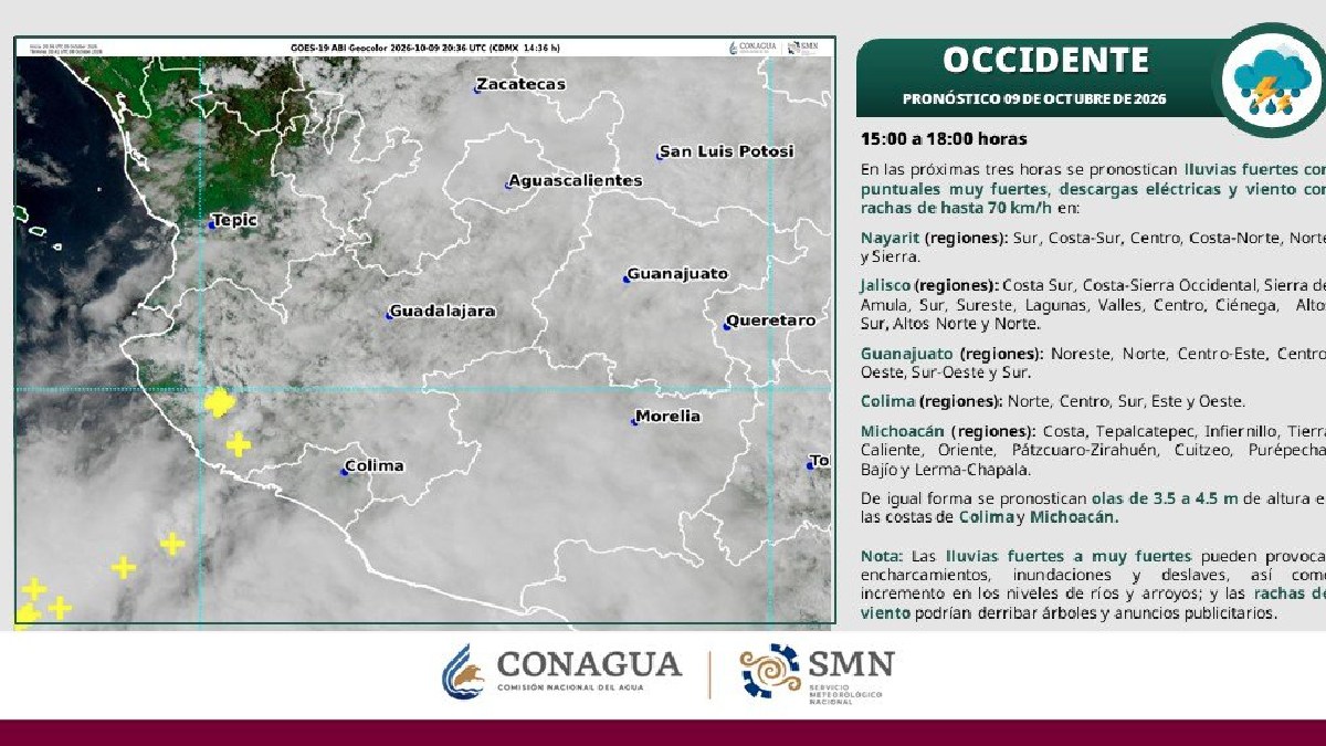 Lluvias en Guanajuato por huracán Simón