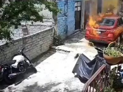 ¿Hasta cuándo? “El Crucito” quema otro coche en Guanajuato capital y sigue libre