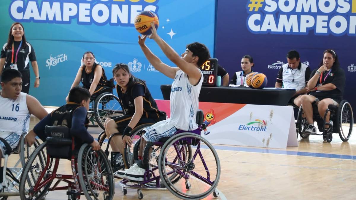 Guanajuato conquista la plata en baloncesto sobre silla de ruedas 3x3 de la Paralimpiada Nacional 2026 - Foto: CODE GTO.