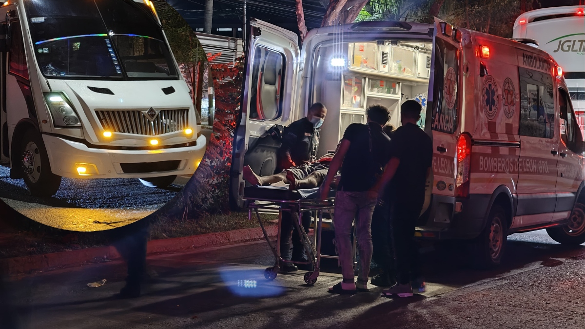 hombre impactado camión León