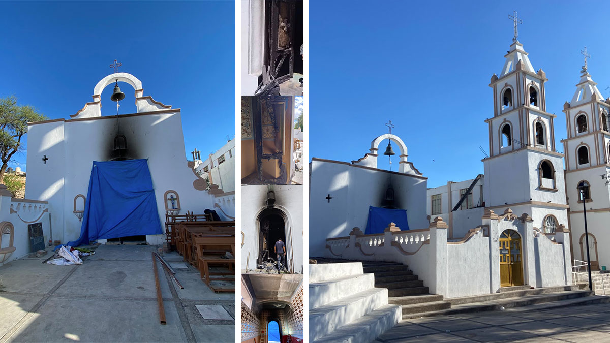 vandalizan incendian templo La Laborcita