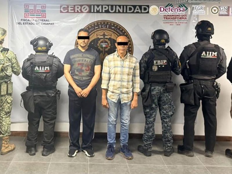 Detienen a alcalde y exalcalde morenistas de Suchiapa, Chiapas, en operativo de Fuerzas Armadas