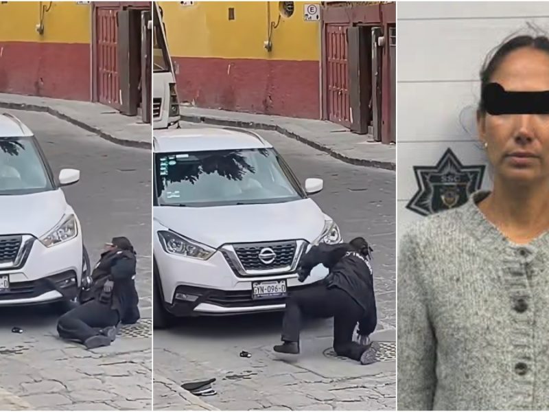Conductora intenta arrollar a una oficial de Tránsito para huir de infracción en SMA