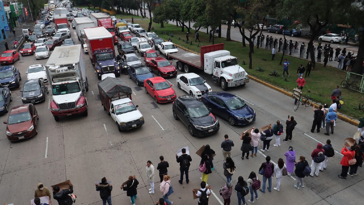 protestas de trabajadores del IMSS
