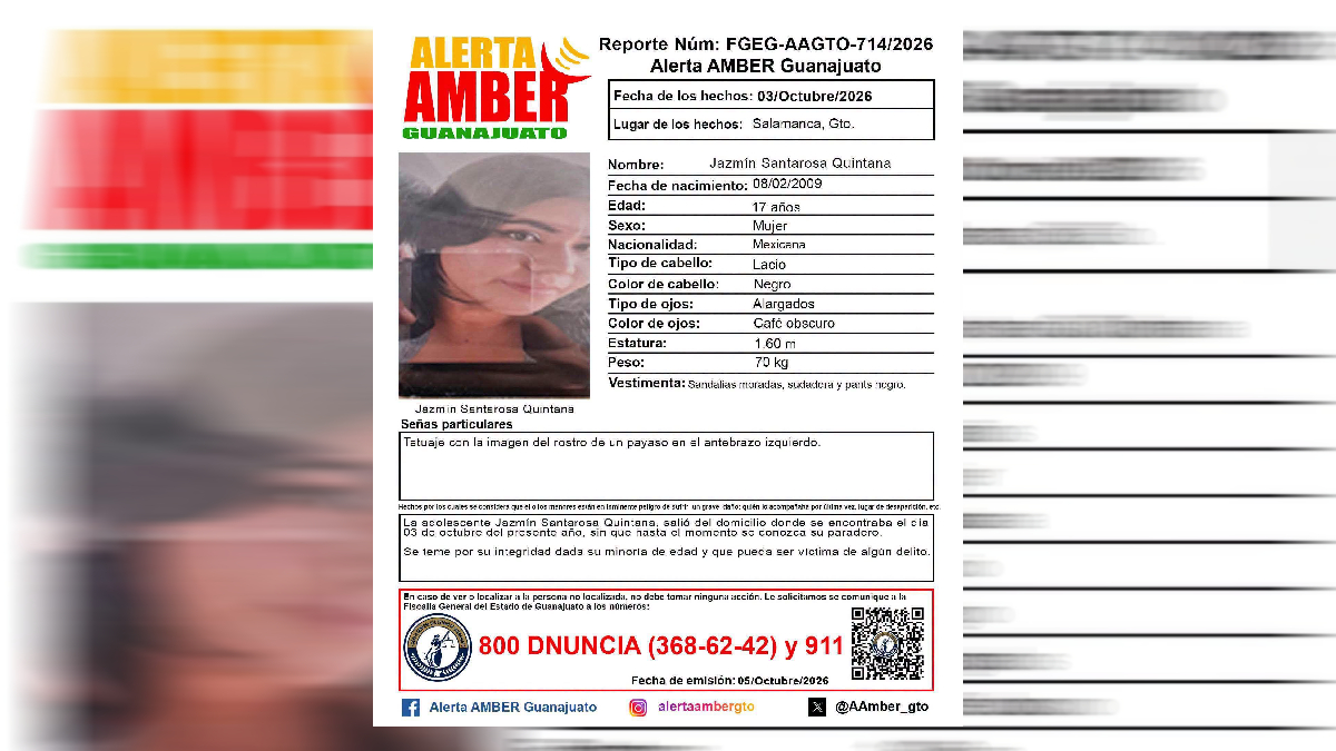 Alerta Amber Salamanca Jazmín Santarosa