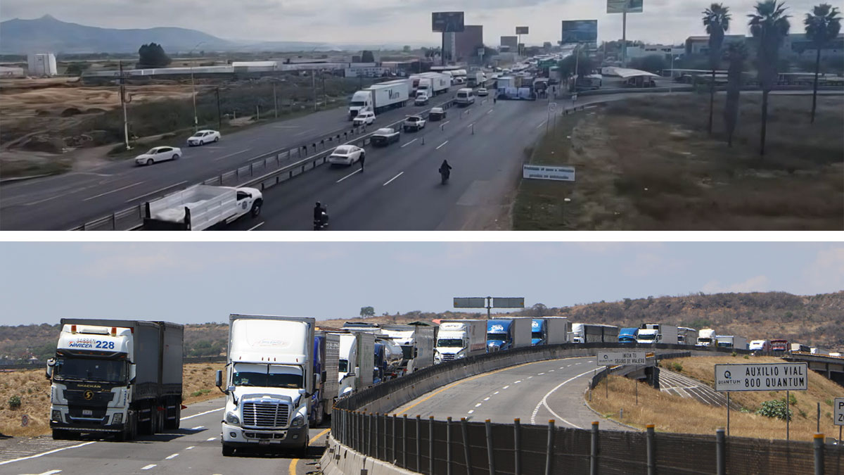 Bloqueo carretera León-Silao y Pénjamo protestas