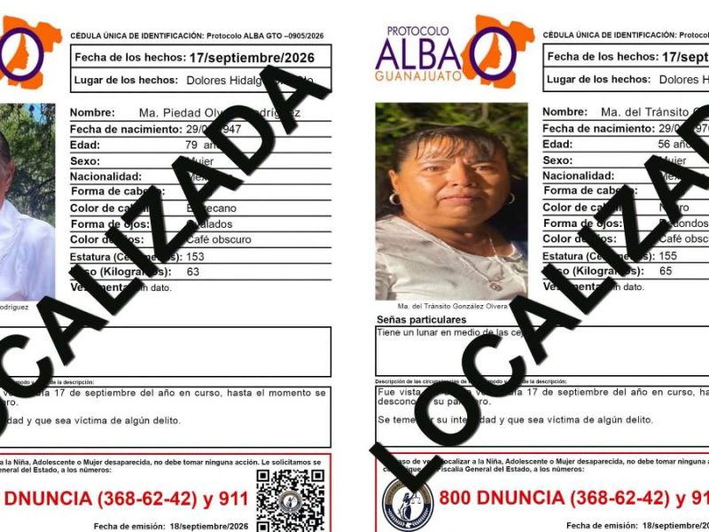 Hallan sin vida a tres familiares desaparecidos en Dolores Hidalgo; investigan caso