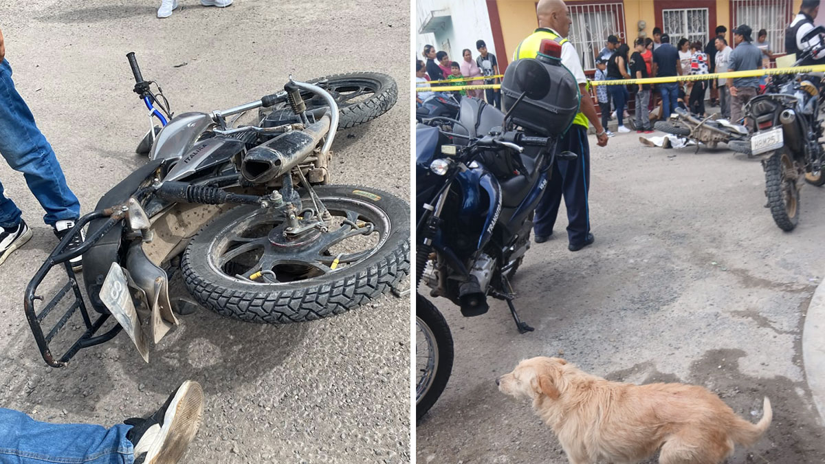 Valle de Santiago choque motociclistas
